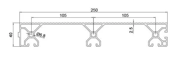 Pedaal profiel-Tb-40250